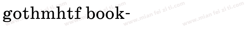 gothmhtf book字体转换